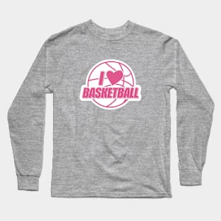 I Heart Basketball Long Sleeve T-Shirt